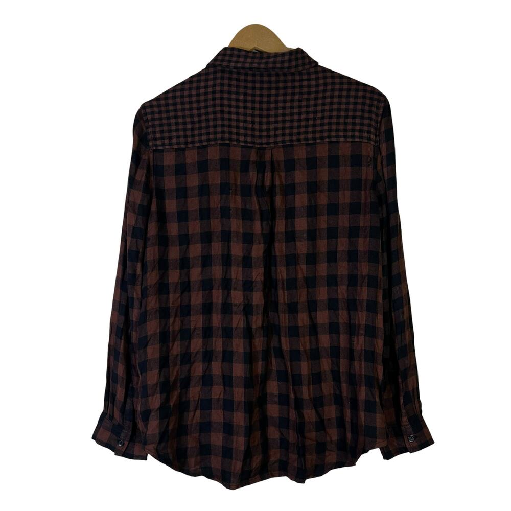 Beachlunchlounge Plaid Patchwork Button Shirt Wom… - image 4